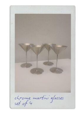 OGGI stainless steel martini glasses, set of 4